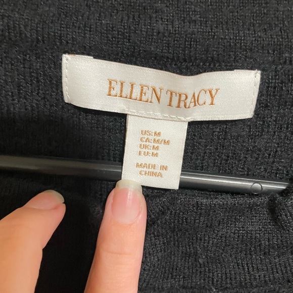Ellen Tracy Black Cardigan with Toggle Details - Picture 3 of 5